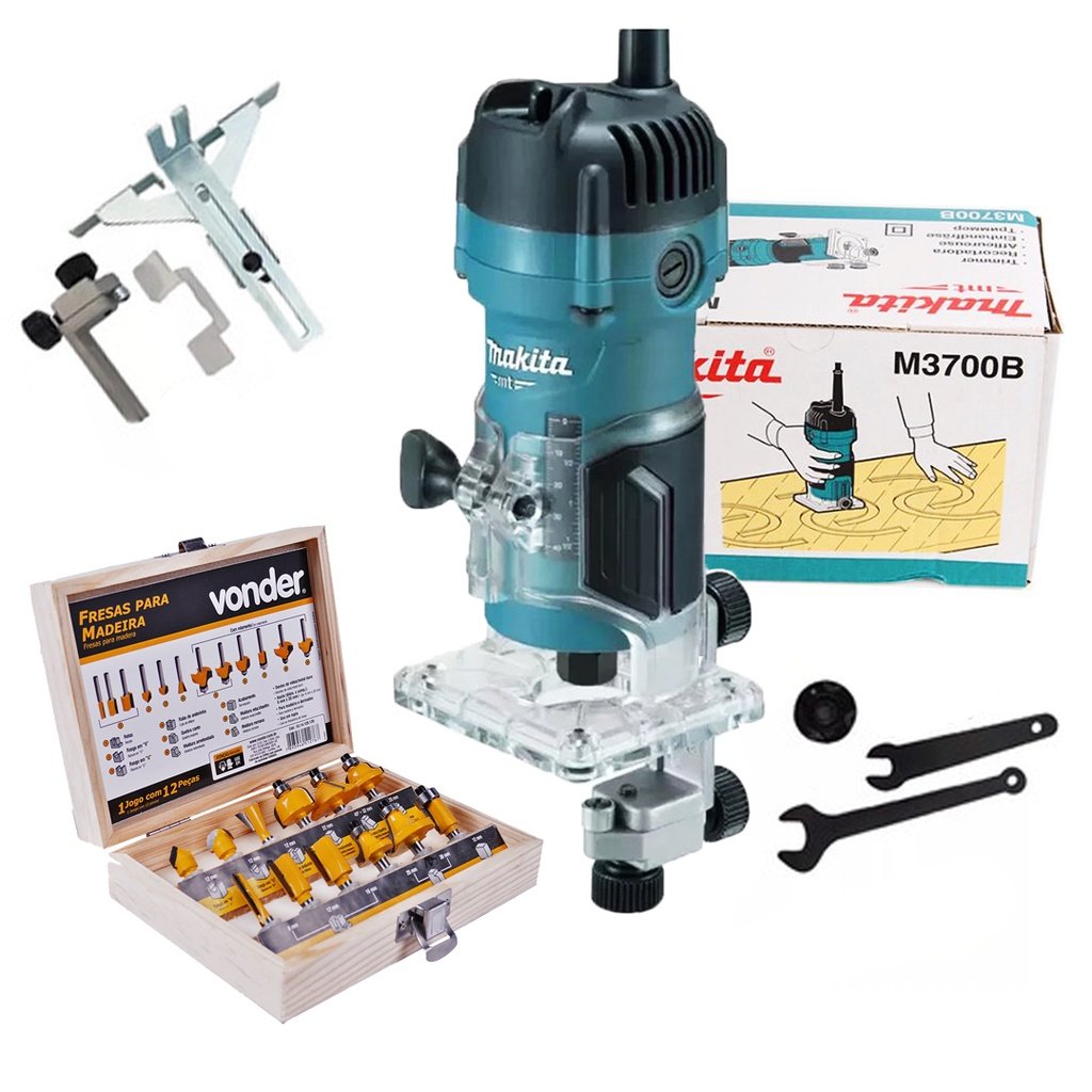 Tupia Manual 6mm 530 Watts M3700b Makita + Fresas