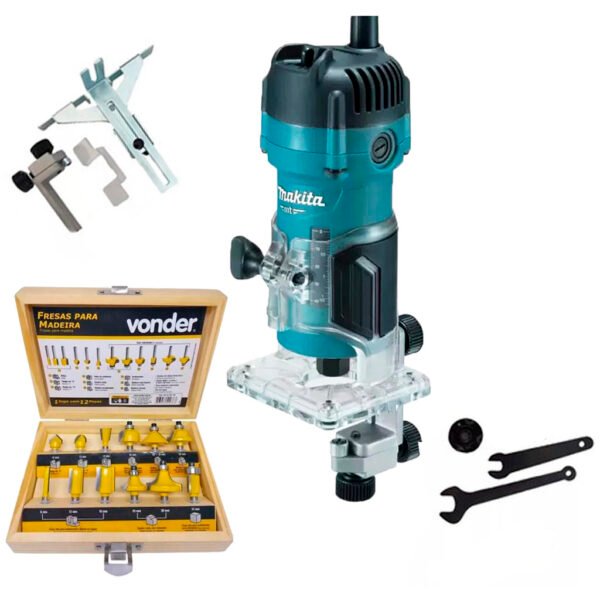 Tupia Manual Makita 6mm M3700b 530 Watts + Acessórios
